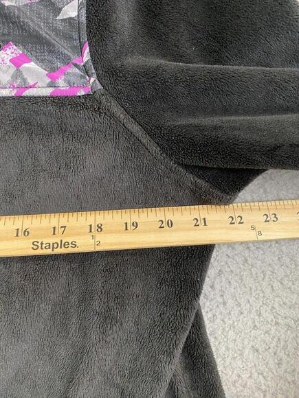 FILA Jacket Womens Large Black Pink Colorblock Full Zip Sweatshirt - Picture 9 of 12